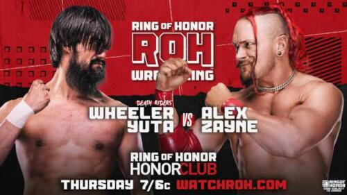 Alex Zayne set for ROH return against Wheeler Yuta on Thursday’s TV