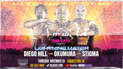 Diego Hill vs. Okumura vs. Stigma signed for Nov 20 in Charleston
