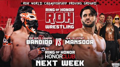 Mansoor To Face Bandido In ROH World Title Proving Ground Match On Next Thursday's ROH
